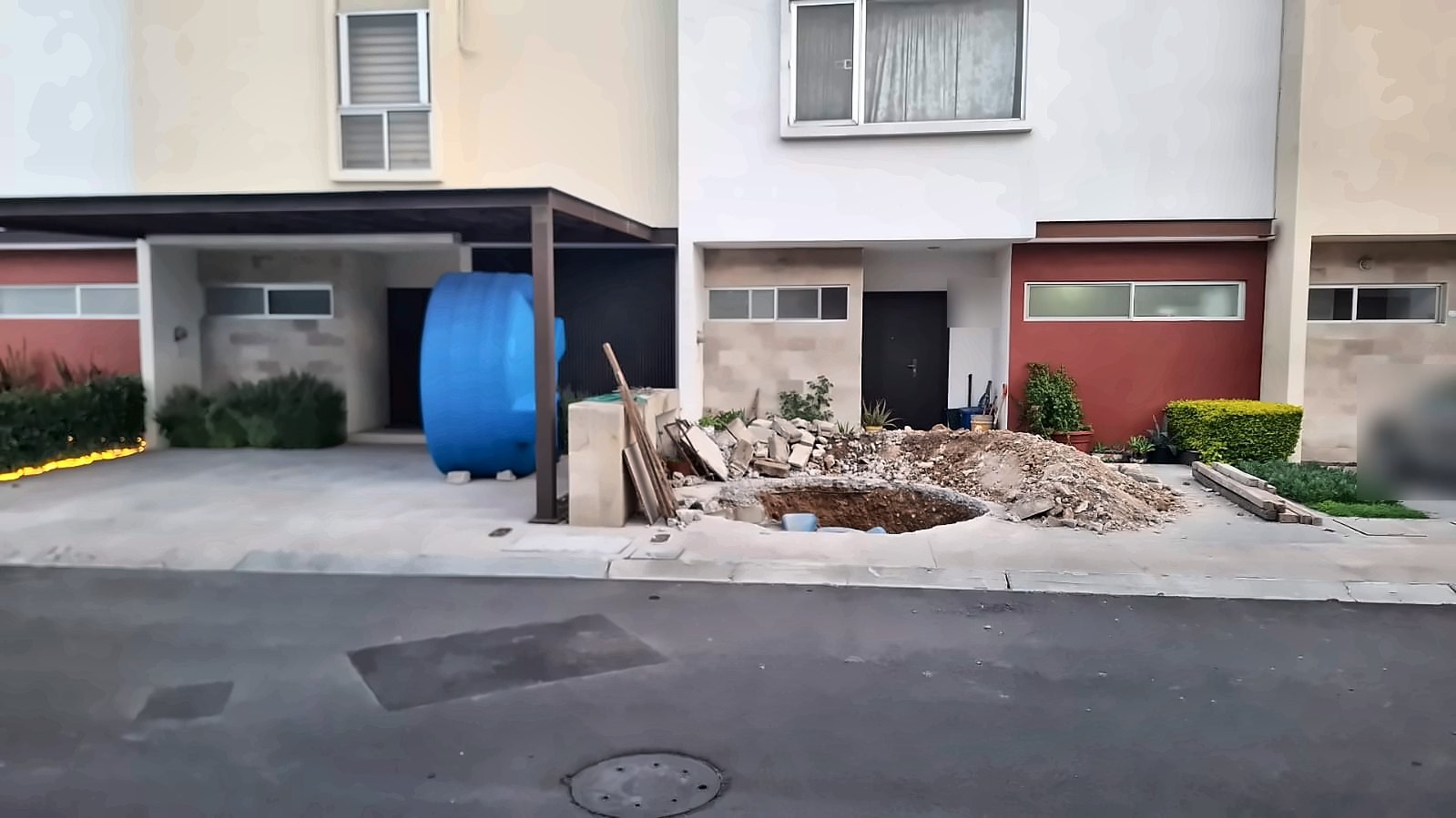 Excavación para cisterna